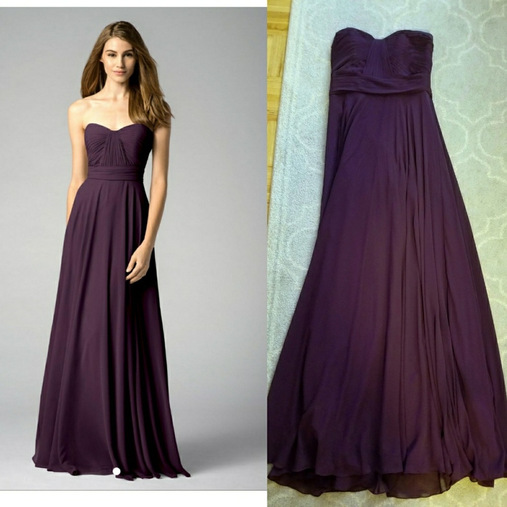Watters long plum purple dress